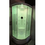 Ερασμία Γωνιακή Ντουζιέρα υδρομασάζ 0.90x0.90-Ύψος:2.15m
