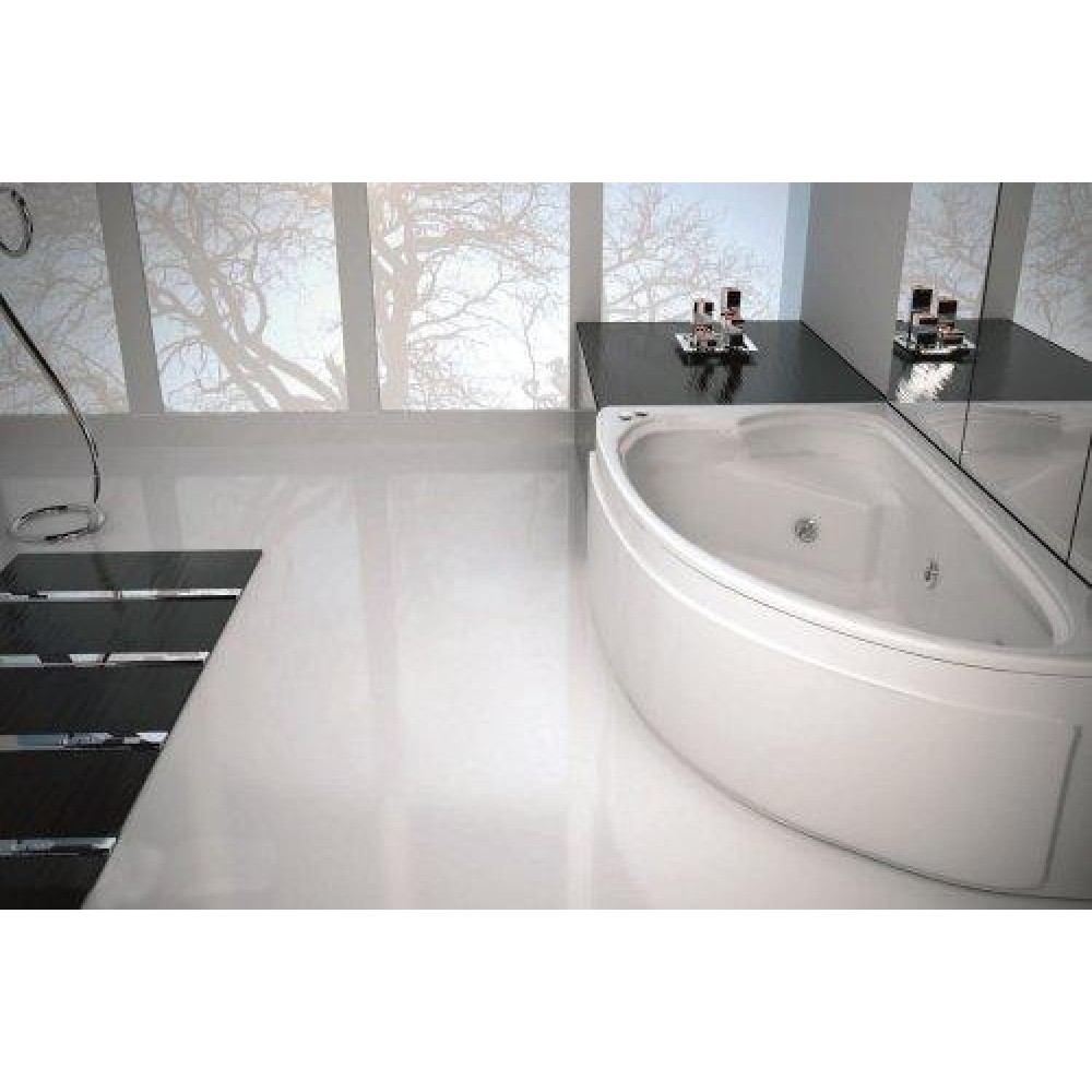 Ακρυλική ασύμμετρη γωνιακή μπανιέρα Καλλιόπη 1.65x0.95