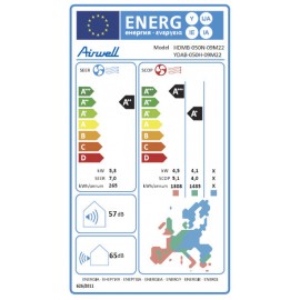 Airwell Harmonia HDMB-050N-09M22-MR / YDAB-050H-09M22 Κλιματιστικό Inverter 18000 BTU A++/A+ με Ιονιστή και WiFi Mirror