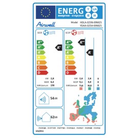 Airwell Aura HDLA-025N-09M25 / YDAA-025H-09M25 Κλιματιστικό Inverter 9000 BTU A++/A+
