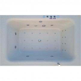 AEOLOS ΥΔΡΟΜΑΣΑΖ-ΣΠΑ 1.90Χ1.20 ΛΕΥΚΟ ΜΕ 8 JETS HYDROMASSAZE