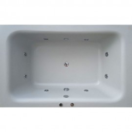 AEOLOS ΥΔΡΟΜΑΣΑΖ-ΣΠΑ 1.90Χ1.20 ΛΕΥΚΟ ΜΕ 8 JETS HYDROMASSAZE