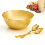Cryspo Trio Διακοσμητικό Γυάλινο KRONOS ORO  GOLD FOIL BIG BOWL 22 Χ 12