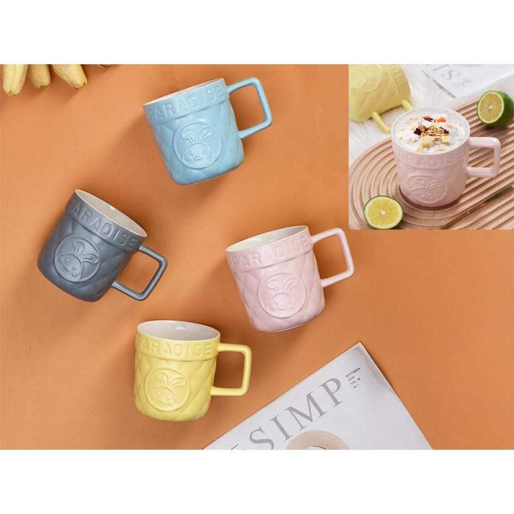 Κεραμικές κούπες Paradise με ανάγλυφο σχέδιο