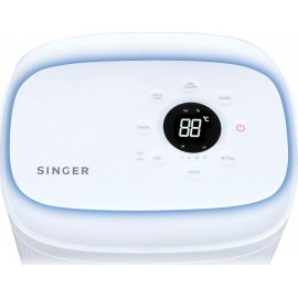 Singer SDHM-10L Smart Ion Αφυγραντήρας με Συμπιεστή και Ιονιστή 10lt