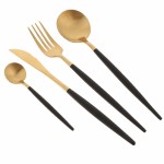 Σετ 24 τμχ μαχαιροπίρουνα Senso Black Gold Matt