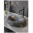 Sanitec Ebony 288 Νιπτήρας Πέτρινος Επικαθήμενος 56x37x13cm Λευκός
