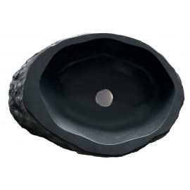 Sanitec Ebony 288 Νιπτήρας Πέτρινος Επικαθήμενος 56x37x13cm Λευκός