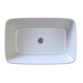 Sanitec Atlas 281 Νιπτήρας Πορσελάνης Επικαθήμενος 56,5x39,5x12cm Λευκός