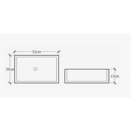 Sanitec Castello 202 Νιπτήρας Πορσελάνης Επικαθήμενος 52x39x13cm Λευκός