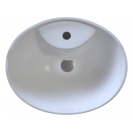 Sanitec Ionion 207 Νιπτήρας Πορσελάνης Επικαθήμενος 46x36x15,5cm Λευκός