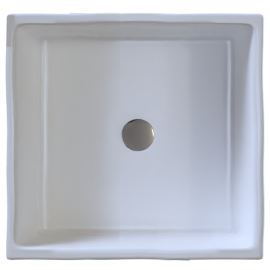 Sanitec Lithos 203 Νιπτήρας Πορσελάνης Επικαθήμενος 40,5x40,5x13cm Λευκός