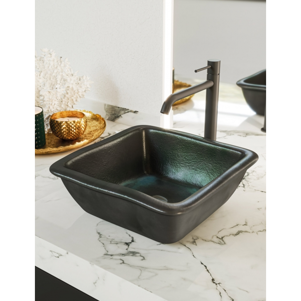 Sanitec Rock Green 410 Νιπτήρας Κεραμικός Επιτραπέζιος 40x40x15cm