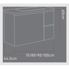 SANITEC ΕΠΙΠΛΟ ΜΠΑΝΙΟΥ ΒΑΣΗ ALBA C 70CM