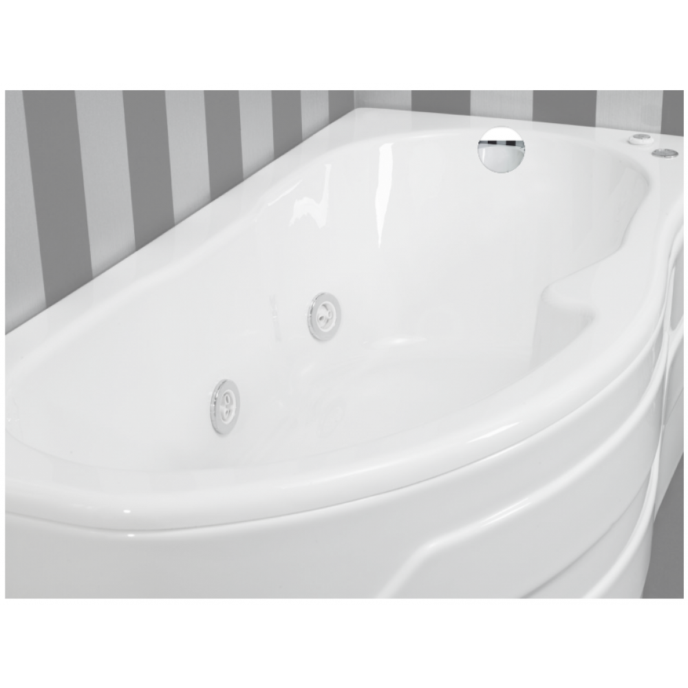 SANITEC 537 Monica R Γωνιακή Μπανιέρα Ακρυλική Δεξιάς Τοποθέτησης 170x80cm