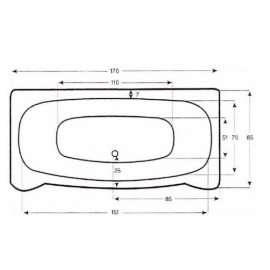 SANITEC 580 ARTEMIS Μπανιέρα Ευθύγραμμη Ακρυλική 170x85cm