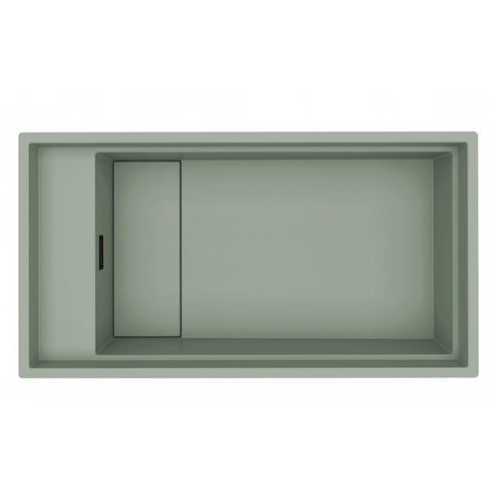 Elleci Dialogo 360 Workstation Ένθετος/Υποκαθήμενος Νεροχύτης από Συνθετικό Γρανίτη Μ86xΠ46cm K82 Sage Green