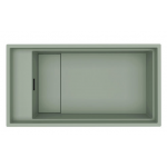 Elleci Dialogo 360 Workstation Ένθετος/Υποκαθήμενος Νεροχύτης από Συνθετικό Γρανίτη Μ86xΠ46cm K82 Sage Green