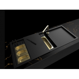 Elleci Sintesi 510 Γρανιτένιος Νεροχύτης Ένθετος Black K86 116x50cm 