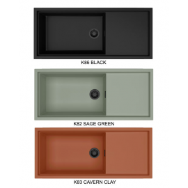 Elleci Sintesi 510 Γρανιτένιος Νεροχύτης Ένθετος Cavern Clay K83 116x50cm 