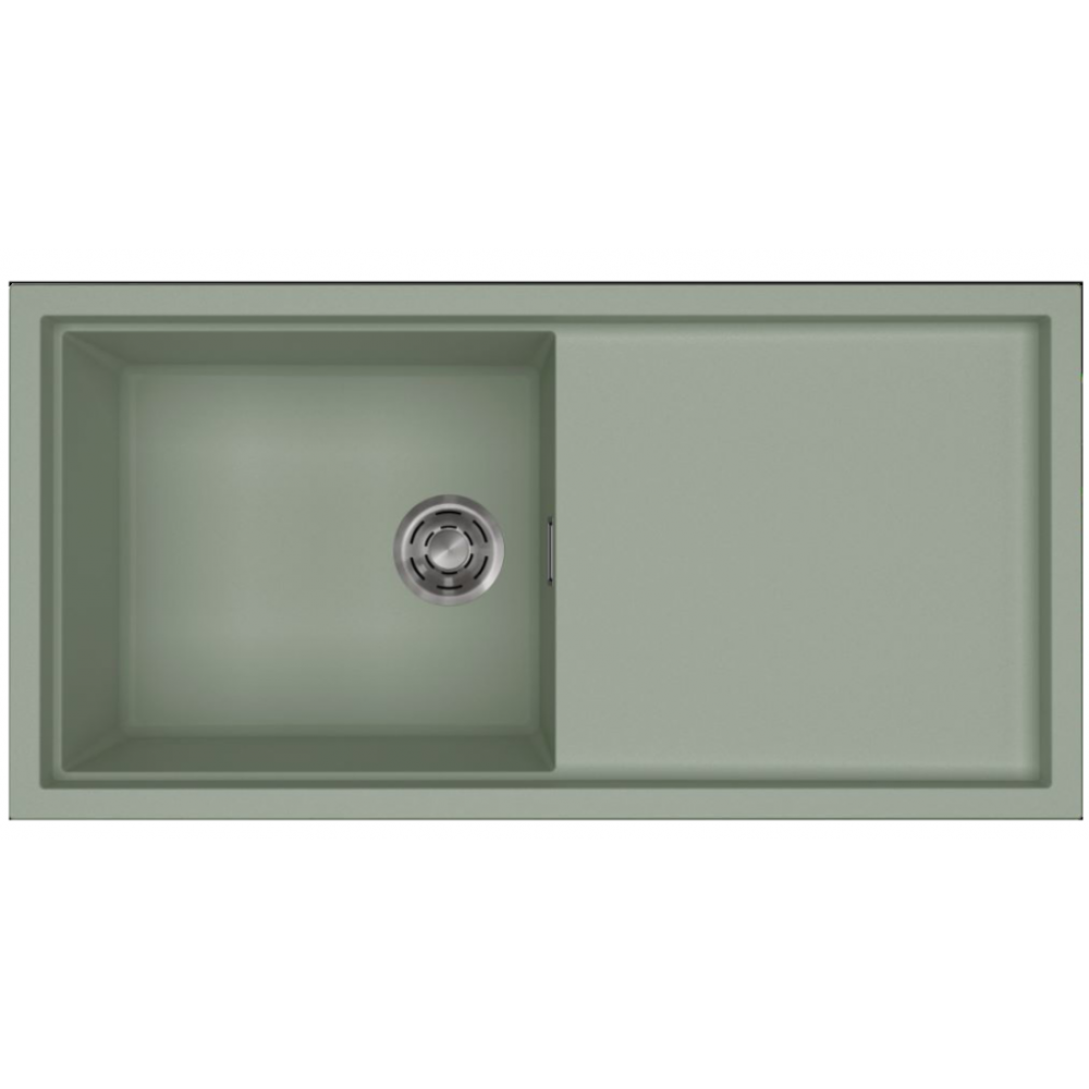 Elleci Sintesi 480 Γρανιτένιος Νεροχύτης Ένθετος K82 Sage Green 100x50cm