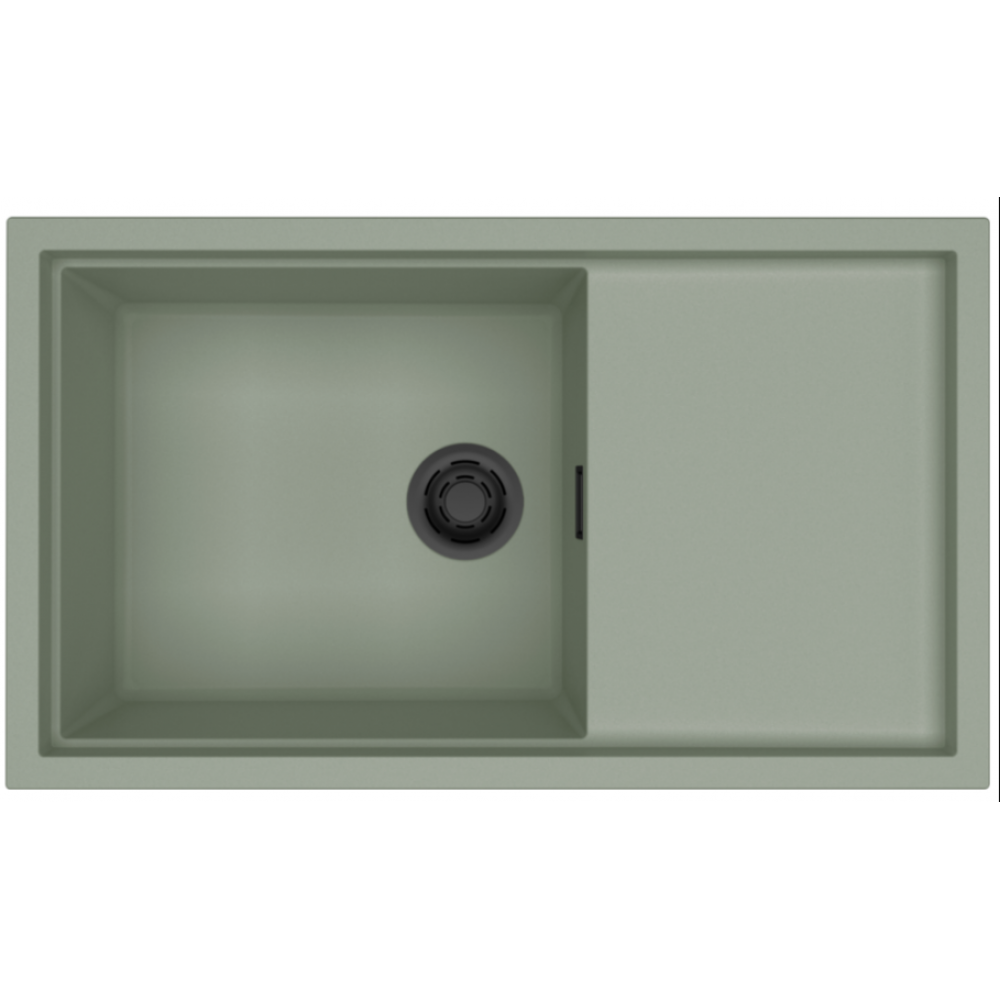 Elleci Sintesi 410 Γρανιτένιος Νεροχύτης Ένθετος K82 Sage Green 86x50cm