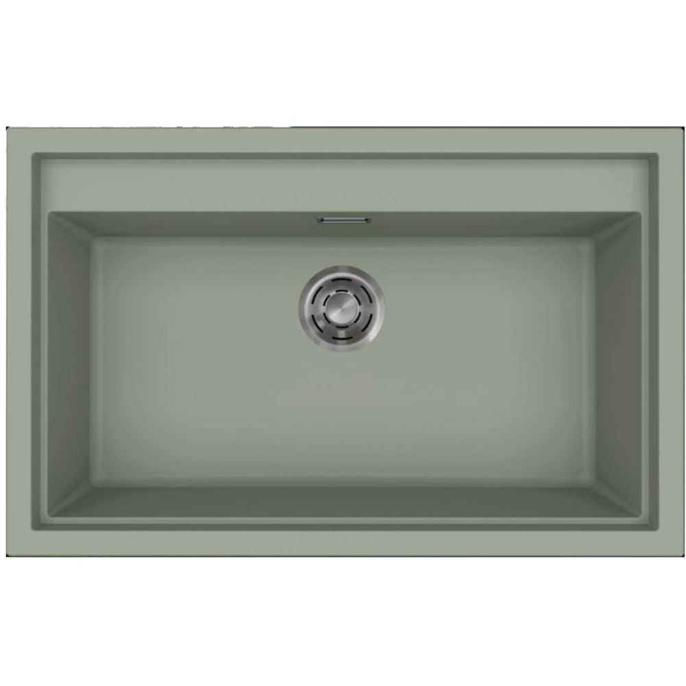 Elleci Sintesi 130 Γρανιτένιος Νεροχύτης Ένθετος K82 Sage Green 79x50cm