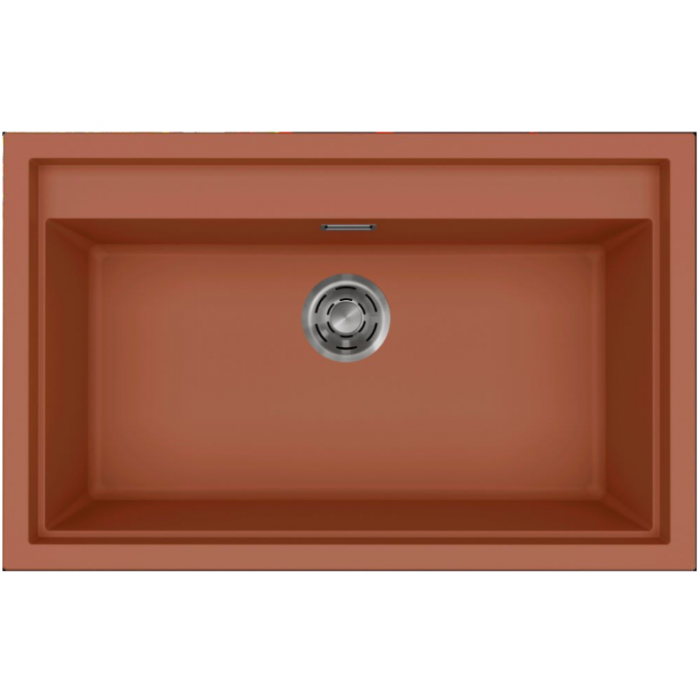 Elleci Sintesi 130 Γρανιτένιος Νεροχύτης Ένθετος K83 Cavern Clay 79x50cm