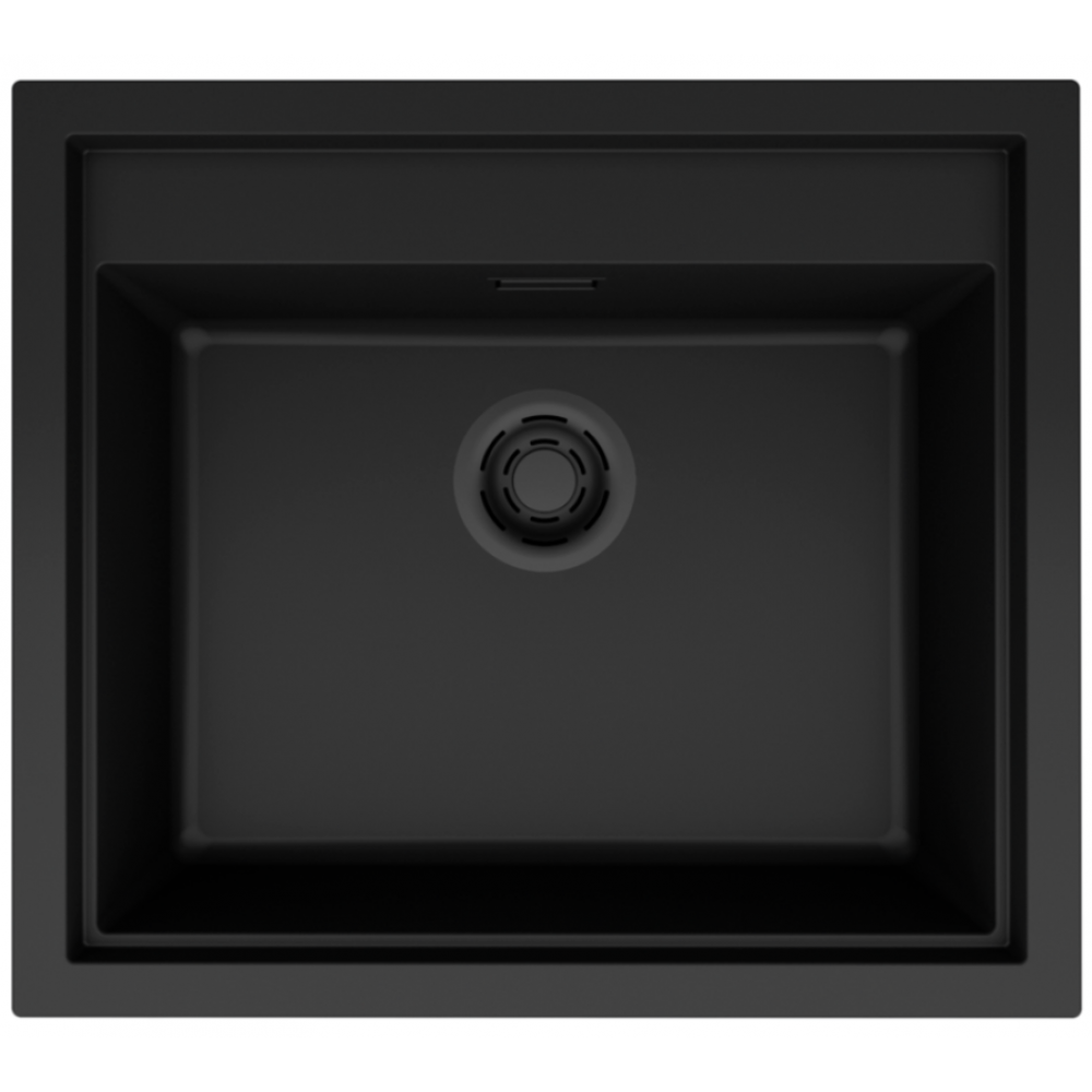 Elleci Sintesi 105 Γρανιτένιος Νεροχύτης Ένθετος K86 Black 57x50cm