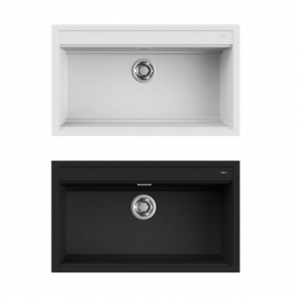 Elleci Best 360 Ένθετος Γρανιτένιος Νεροχύτης White K96 86x51cm