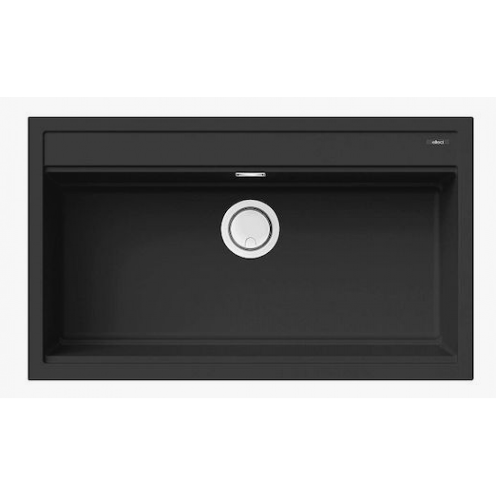 Elleci Best 360 Ένθετος Γρανιτένιος Νεροχύτης Black K86 86x51cm