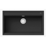 Elleci Best 360 Ένθετος Γρανιτένιος Νεροχύτης Black K86 86x51cm