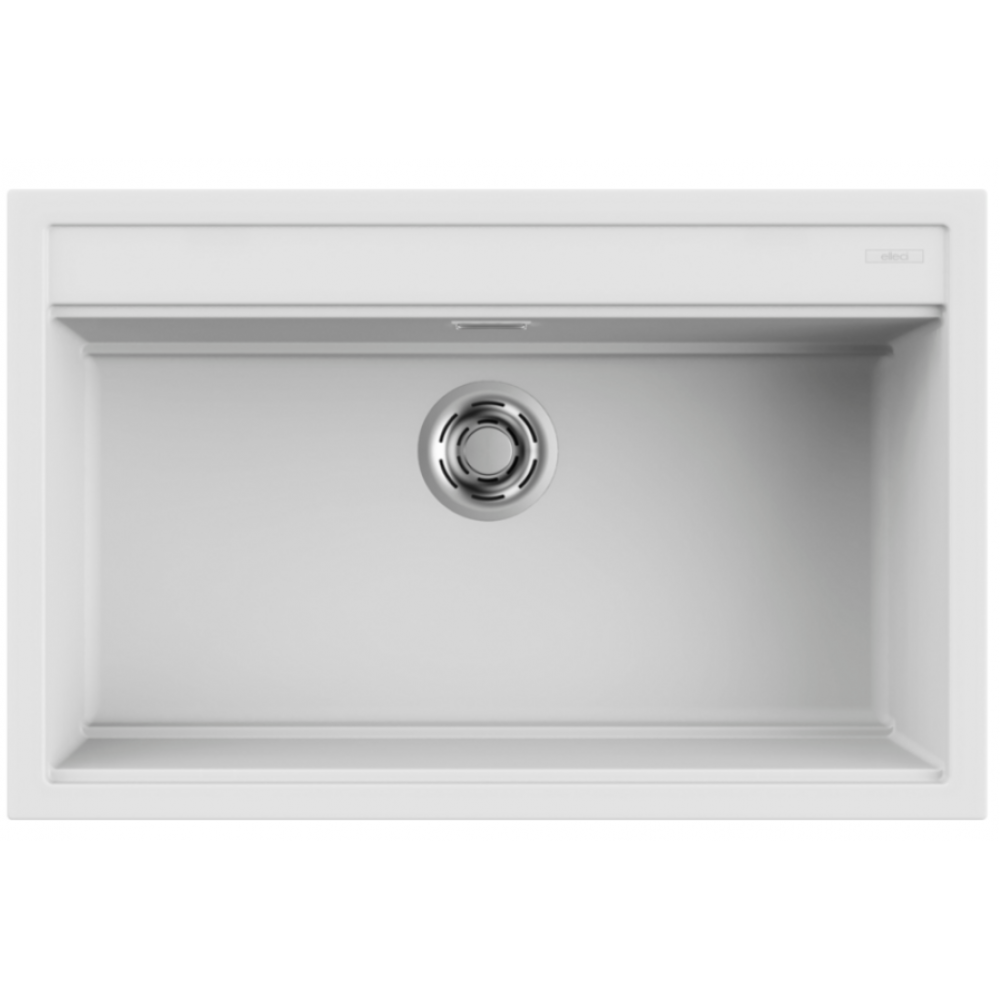 Elleci Best 130 Ένθετος Γρανιτένιος Νεροχύτης White K96 79x51cm