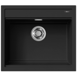 Elleci Best 105 Ένθετος Γρανιτένιος Νεροχύτης Black K86 57x51cm