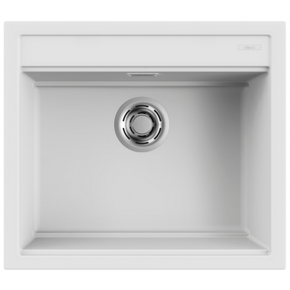Elleci Best 105 Ένθετος Γρανιτένιος Νεροχύτης White K96 57x51cm