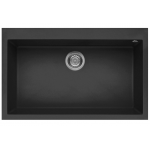 Elleci Quadra 130 Ένθετος Γρανιτένιος Νεροχύτης Nero Metal M70 79x50cm