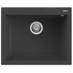 Elleci Quadra 110 Ένθετος Γρανιτένιος Νεροχύτης Nero Metal M70 61x50cm