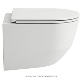 Laufen Κρεμαστή Λεκάνη PRO A COMPACT Rimless Λευκή 