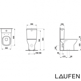 Laufen Λεκάνη LUA-ECO Rimless Λευκή Με Κάλυμμα Slim Soft Close Και Καζανάκι