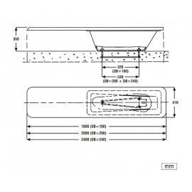 Πολυεστερικός βατήρας DB-180 κατάλληλος για ιδιωτικές πισίνες 