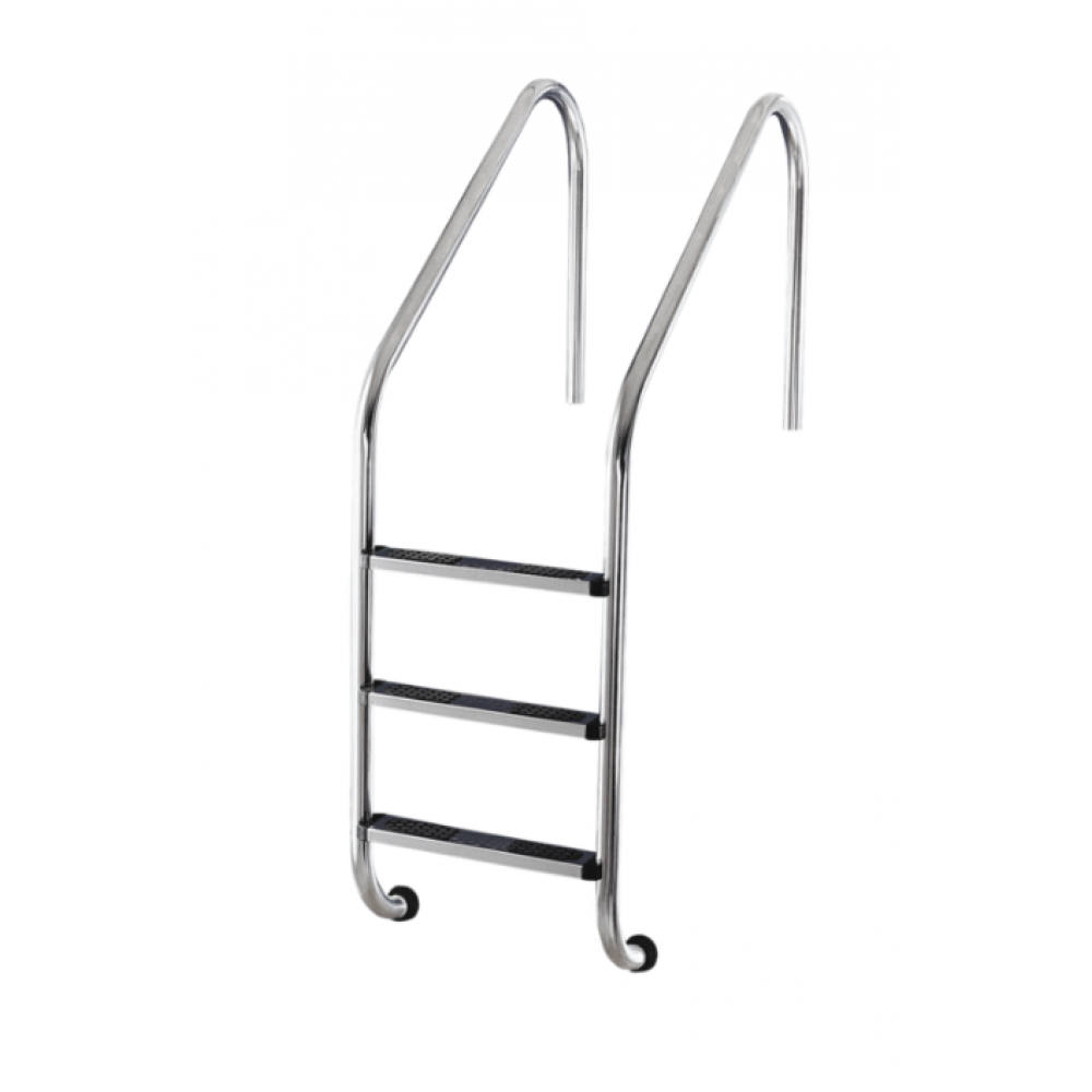 Σκάλα Πισίνας Overflow PLO-201 Με 2 Σκαλοπάτια Από Ανοξείδωτο Ατσάλι AISI-316L 