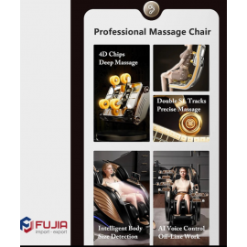 Πολυθρόνα Μασάζ ROHAUS G1 DELUXE Mαύρο/Xρυσό