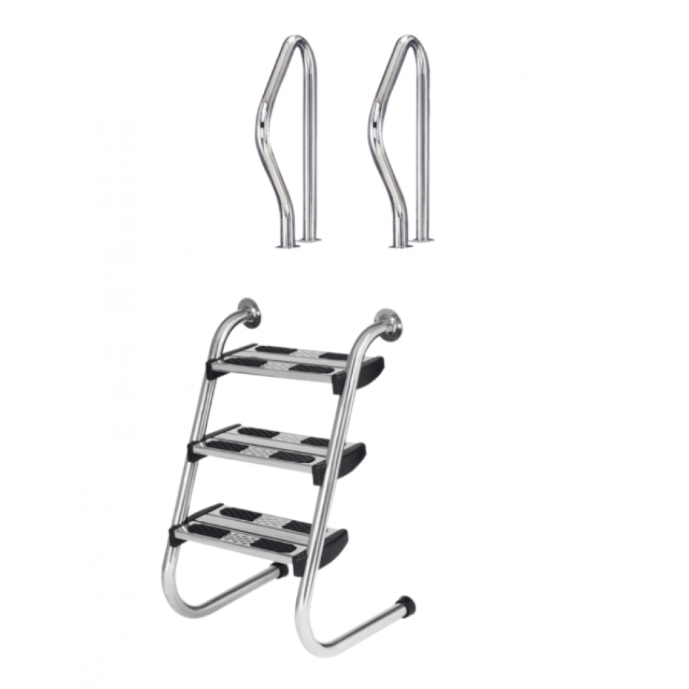 Σκάλα Πισίνας Easy Access PLC/E-401 Με 4 Σκαλοπάτια Από Ανοξείδωτο Ατσάλι AISI-316L  