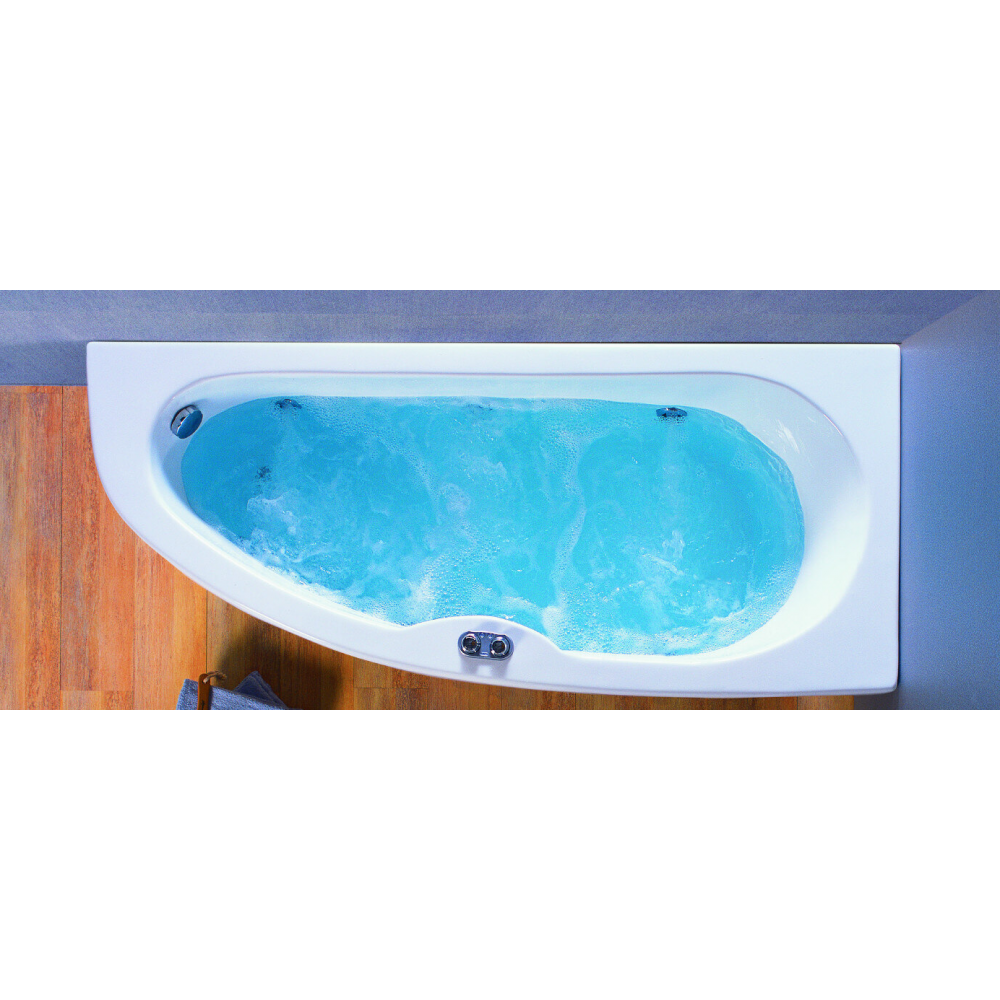 Acrilan Γωνιακή Aσύμμετρη Mπανιέρα KOCHILI (Κοχύλι) 1,35x0,80m 