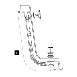 Acrilan Βαλβίδα Βαρέως τύπου αυτόματη 56-65cm Χρωμέ