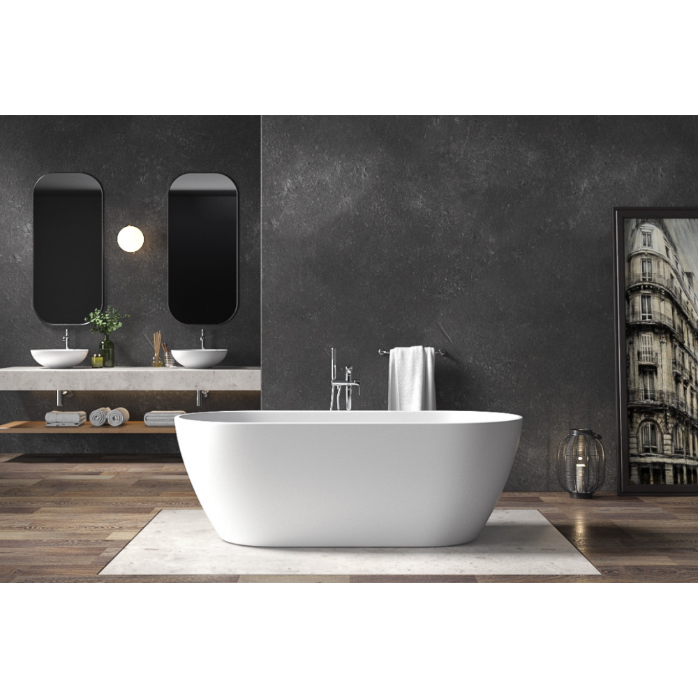 Acrilan Evelyn solid surface Μπανιέρα ελεύθερης τοποθέτησης 1.70x0.80m