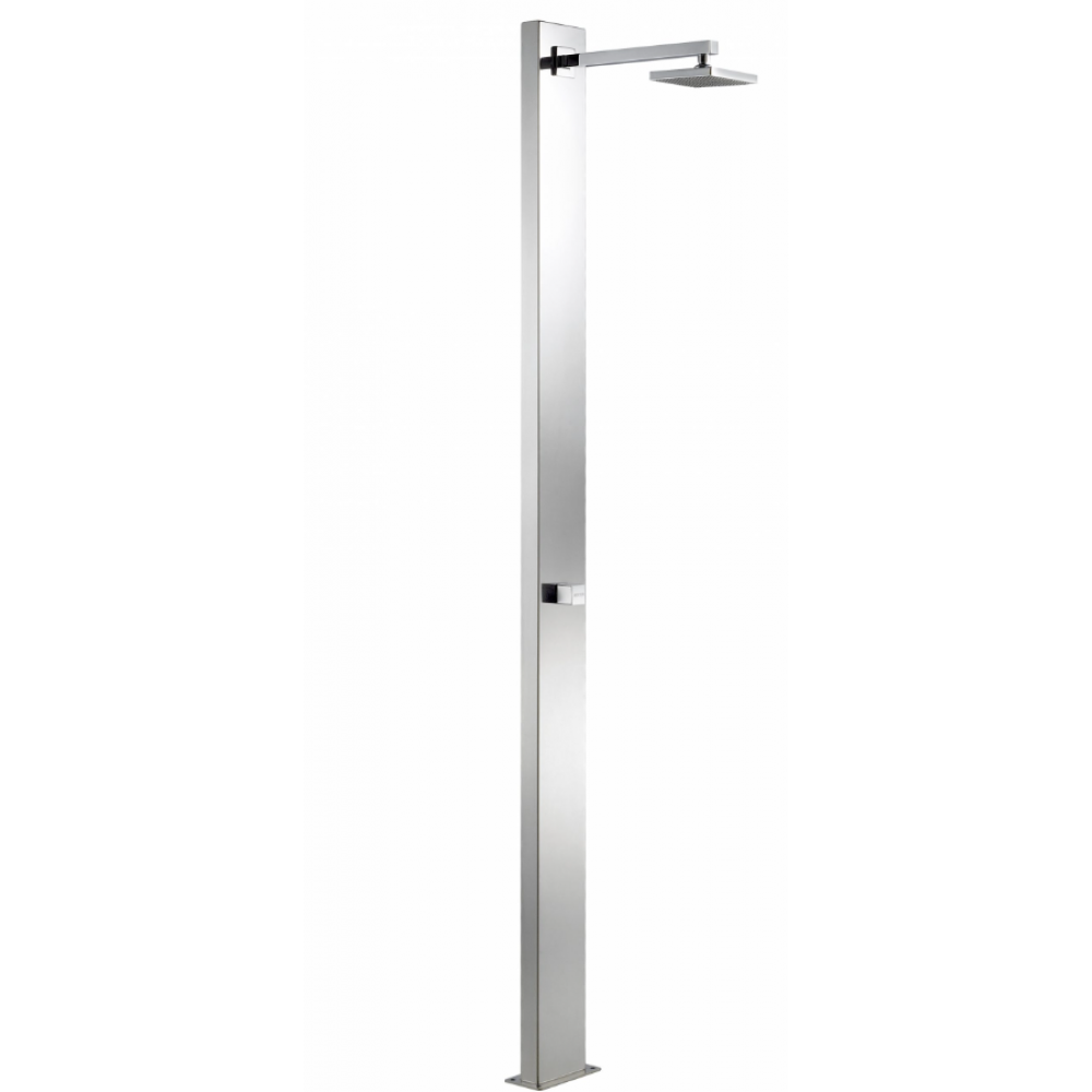 Astral Pool Ντουζιέρα Niagara ΙΝΟΧ-304, με τετράγωνη κεφαλή και βάνα ρύθμισης ροής