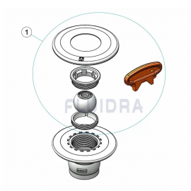 Astral Pool Στόμιο τοίχου κολλητό Ø 63 πομπέ