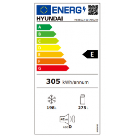 Hyundai Ψυγειοκαταψύκτης HSBSS23-501XDG/IN Total no frost 