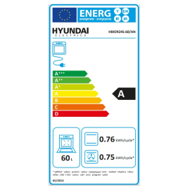Hyundai Εντοιχιζόμενος φούρνος HBIOR24S-60AN με χωρητικότητα 60L